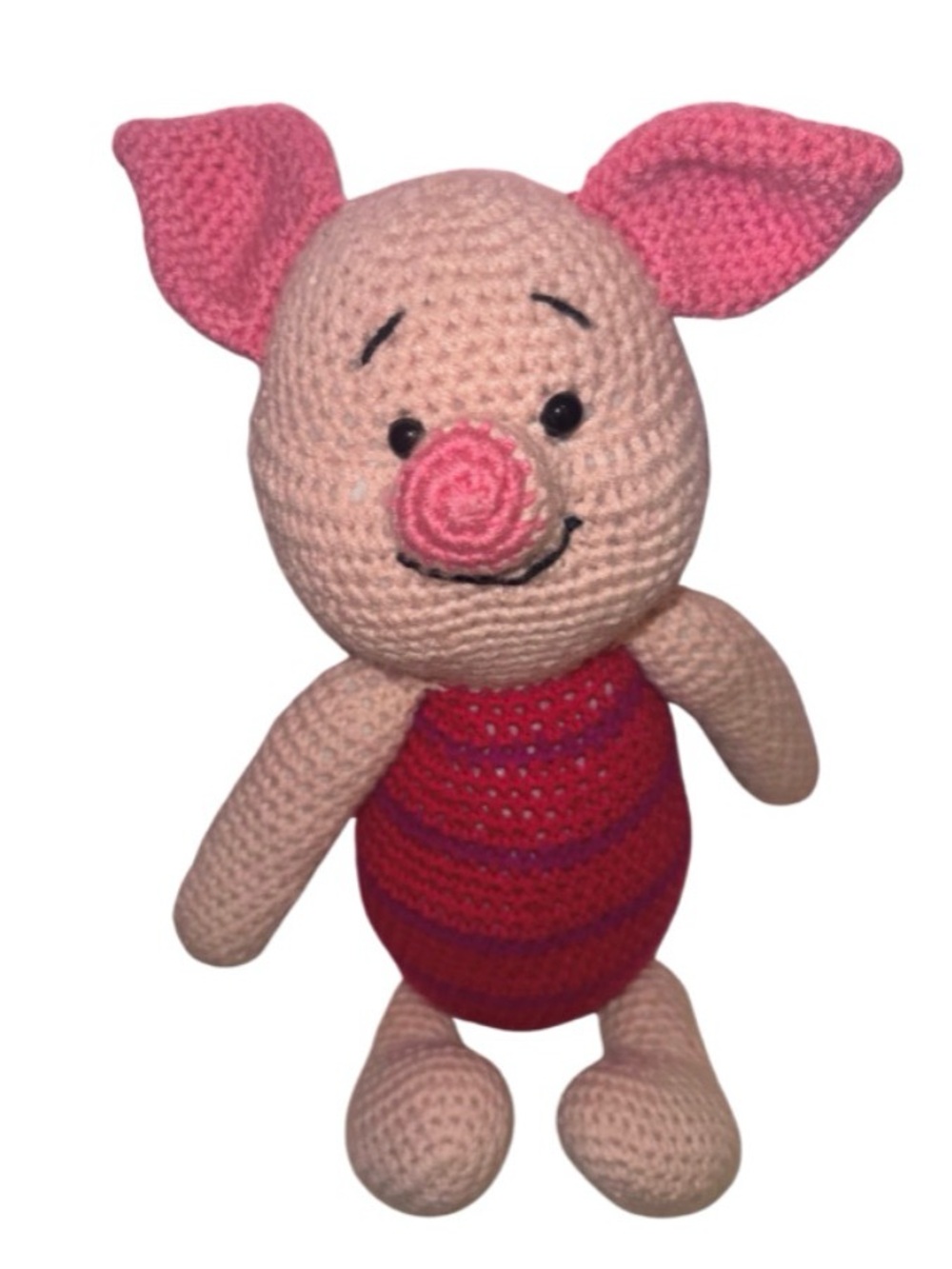 Handmade Pink Crochet Piglet Plush Toy Winnie the Pooh